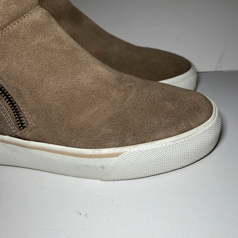 Keds Boots Cooper Casual Side Zip Ankle Bootie Womens 7 Suede Canvas Atheleisure